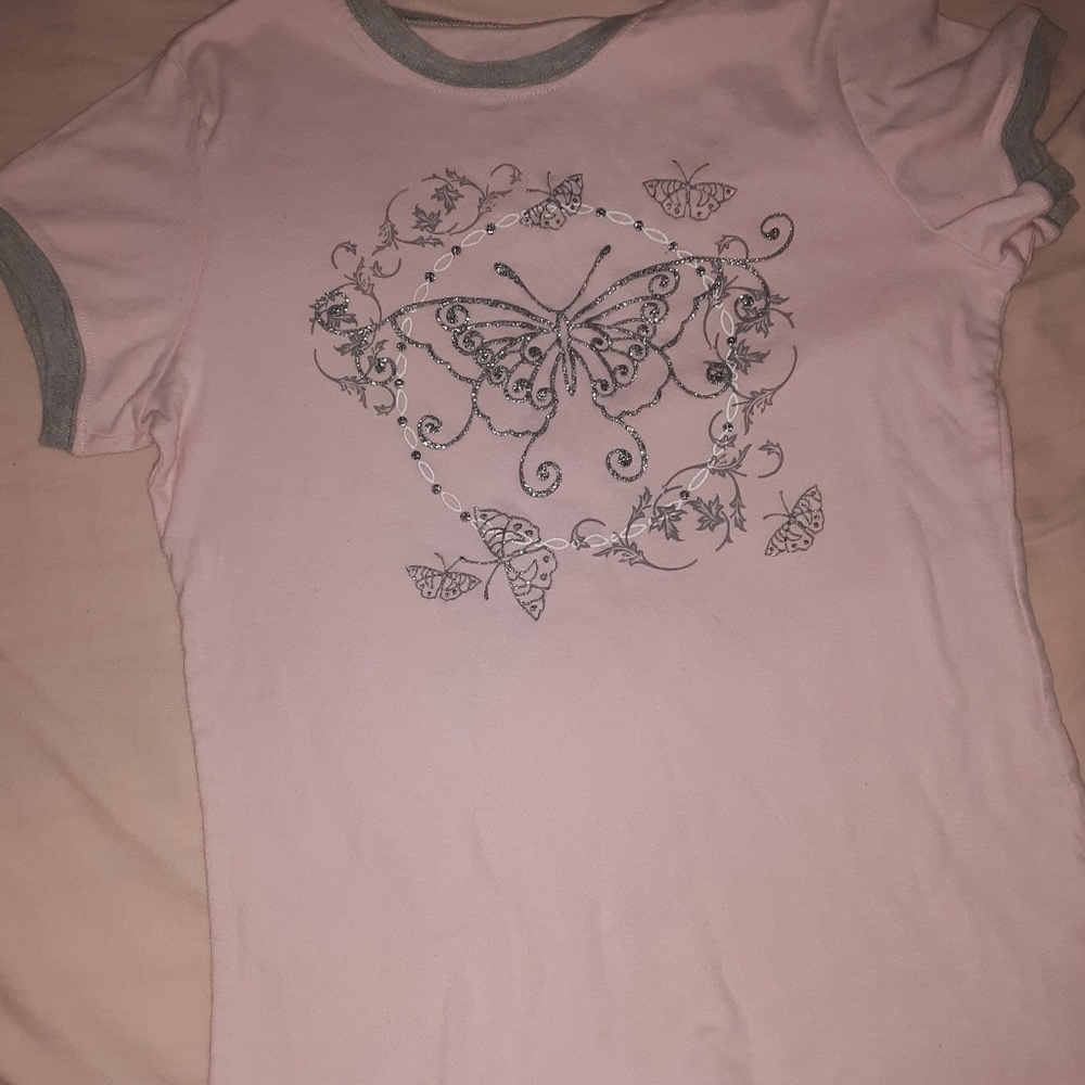 Short sleeve butterfly shirt